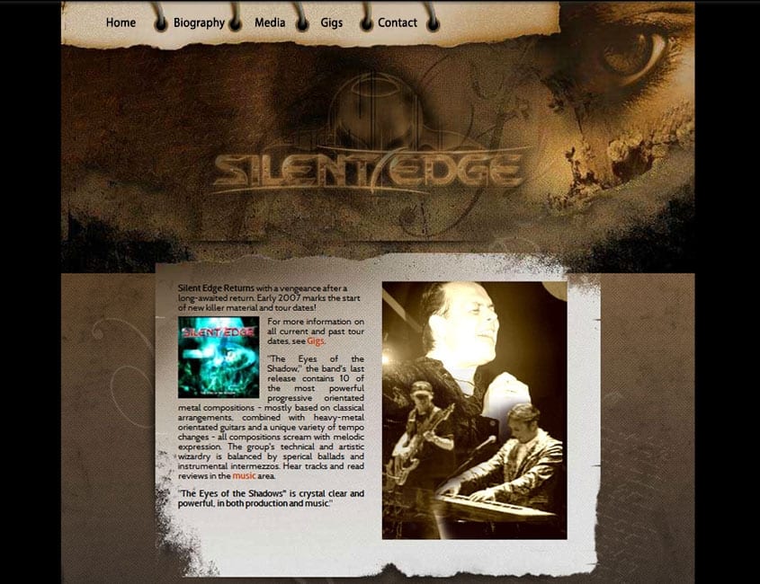 Metal Band Website Design (Silent Edge, Netherlands) Metal Band Website Design (Silent Edge, Netherlands)